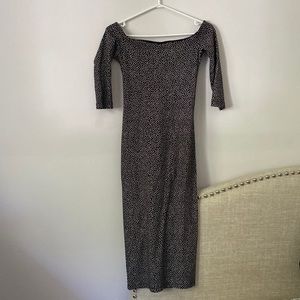 Zara off shoulder polka dot dress